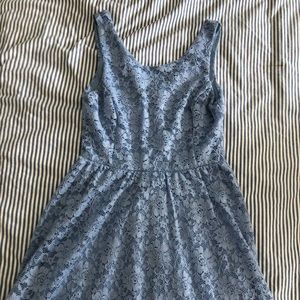 Blue lace petite summer dress